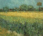 Vincent Van Gogh View of Arles with Irises painting